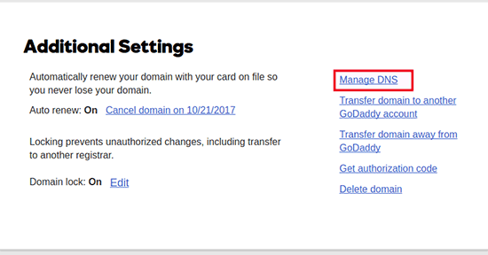 Manage DNS Manage DNS